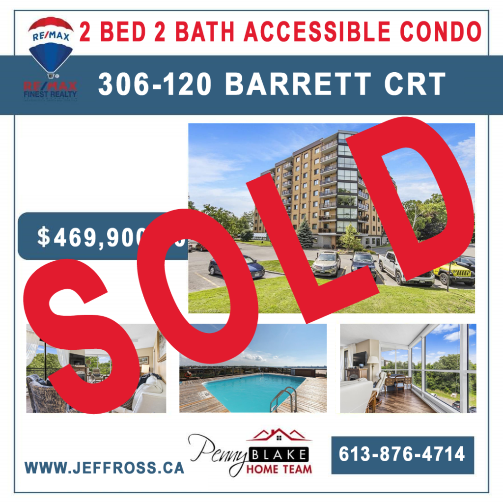 Accessible 2 Bed 2 Bath Condo For Sale - Kingston MLS - 306-120 Barrett Crt SOLD