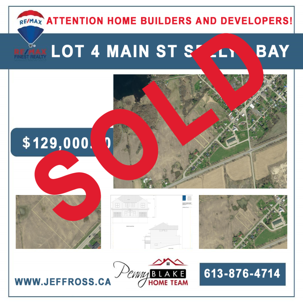 MLS listing Lot 4 Main St, Seeley's Bay - financing available.